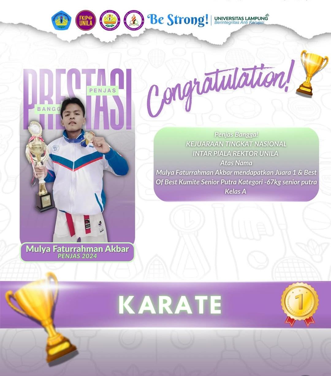 Foto prestasi KEJUARAAN TINGKAT NASIONAL INTAR PIALA REKTOR UNILA